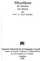 Miscelânea de estudos em honra do Prof. A. Costa Ramalho.