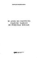 30 anos do Instituto Joaquim Nabuco de Pesquisas Sociais