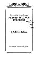 Dicionário biográfico de Pernambucanos célebres