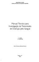 Manual técnico para investigação da transmissão de doenças pelo sangue