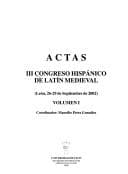 Actas: III Congreso Hispánico de Latín Medieval (León, 26-29 de septiembre de 2001)