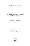 Cultura e política no mundo contemporâneo: paisagens e passagens