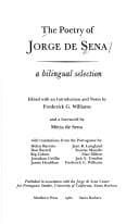 The poetry of Jorge de Sena: a bilingual selection