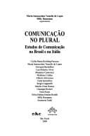 Comunicacao no plural: Estudos de comunicacao no Brasil e na Italia