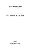 Do Amor Ausente