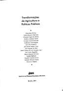 Transformação Da Agricultura E Políticas Públicas