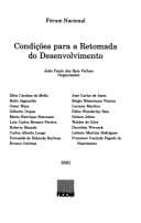 CondiÃ§Ãµes para a retomada do desenvolvimento