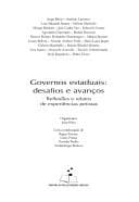 Governos Estaduais--Desafios E Avancos: Reflex~oes E Relatos de Experiencias Petistas
