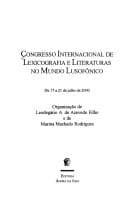 Congresso Internacional de Lexicografia e Literaturas no Mundo Lusofônico: de 17 a 21 de julho de 2000