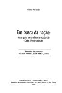 Em busca da nação: notas para uma reinterpretação do Cabo Verde crioulo
