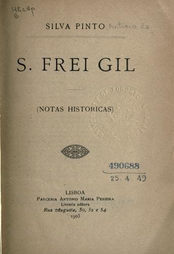 S. Frei Gil: (notas historicas)