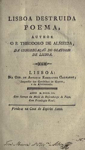 Lisboa destruida: poema