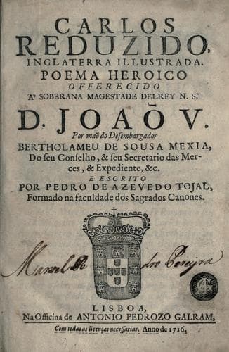 Carlos reduzido, Inglaterra illustrada: poema heroico ...
