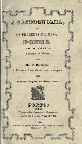 gastronomie: ou, Os prazeres da meza : poema em 4 cantos