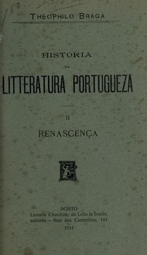 Recapitulação da historia da litteratura portugueza