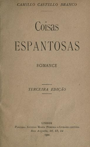 Coisas espantosas, romance