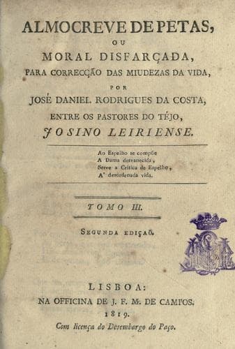Almocreve de petas: ou, Moral disfarçada, para correcção das miudezas da vida