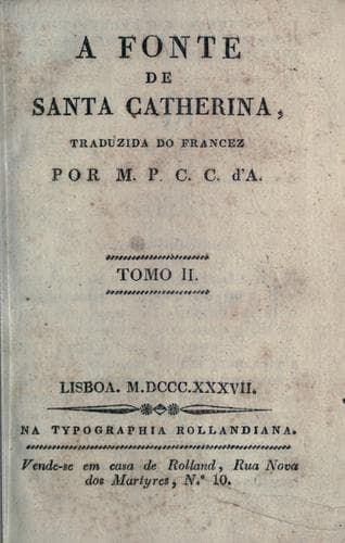 A fonte de Santa Catherina.: Traduzida do francez por M.P.C.C. d'A.