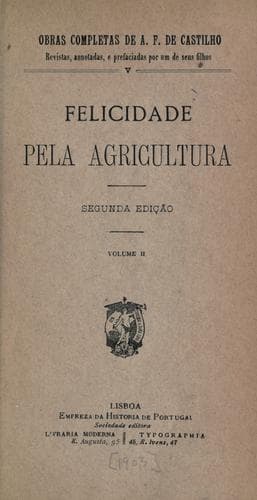 Felicidade pela agricultura
