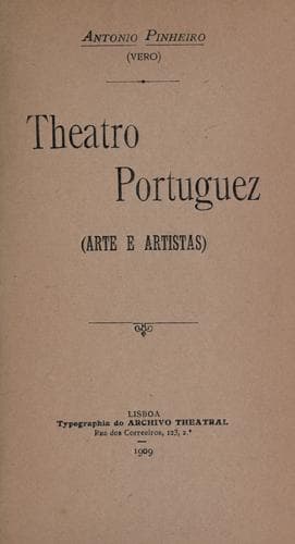 Theatro portuguez: arte e artistas.