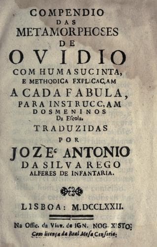 Compendio das metamorphoses de Ovidio com huma sucinta e methodica explicaçam a cada fabula