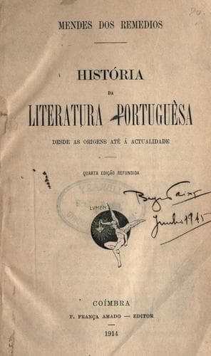 História da literatura portuguêsa desde as origens até á actualidade.