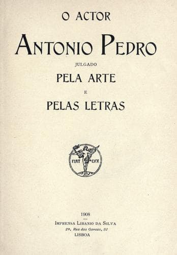 actor Antonio Pedro, julgado pela arte e pelas letras.