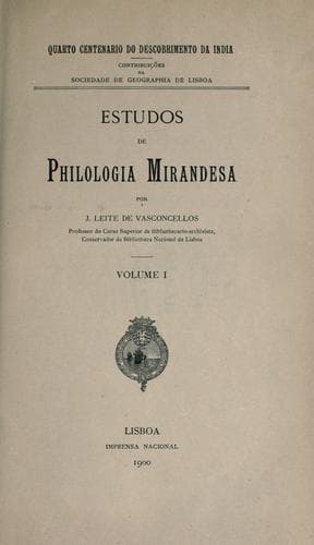 Estudos de philologia mirandesa