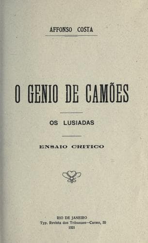 genio de Camões, Os Lusiadas: ensaio critico.