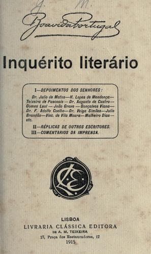 Inquérito literário.