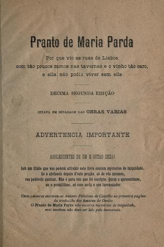 Pranto de Maria Parda