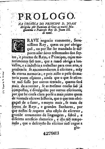 Chronica do Serenissimo Principe D. Joaõ