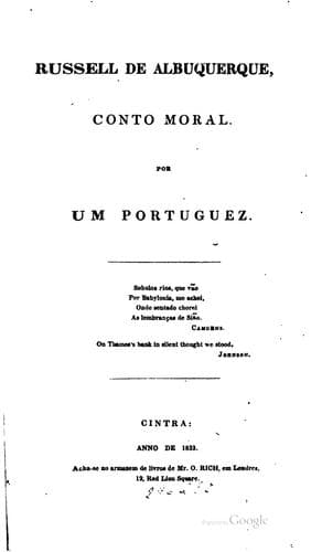 Russell de Albuquerque, cônto moral
