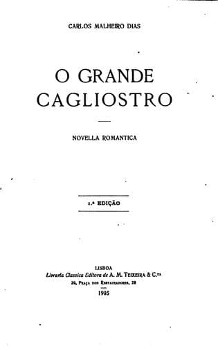 O grande Cagliostro: novella romantica.