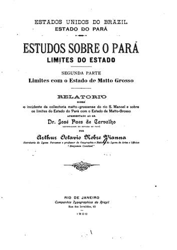 Estudos sobre o Pará: limites do estado ...