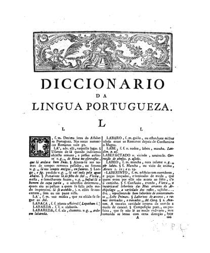 Diccionario da lingua portugueza