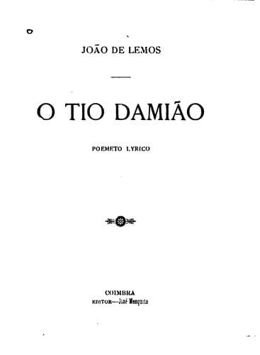 O tio Damião: poemeto lyrico.