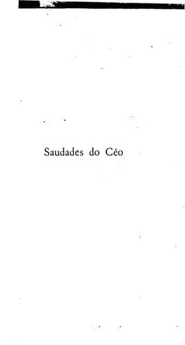 Saudades do Céo: poema