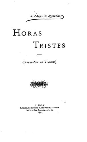 Horas tristes: (impressões de viagens)