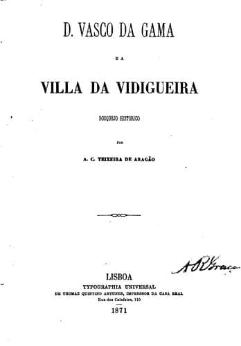 D. Vasco da Gama e a villa da Vidigueira