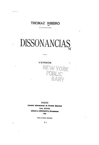 Dissonancias: versos