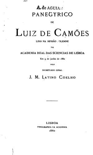 Panegyrico de Luiz de Camões