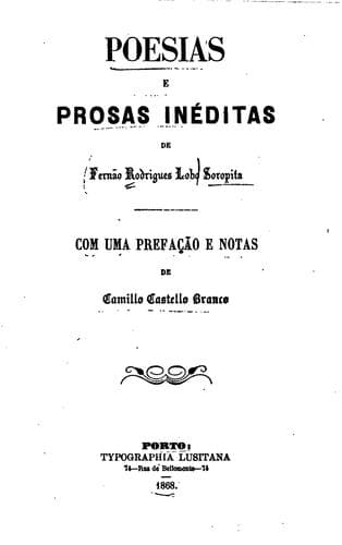 Poesias e prosas inéditas de Fernão Rodrigues Lobo Soropita