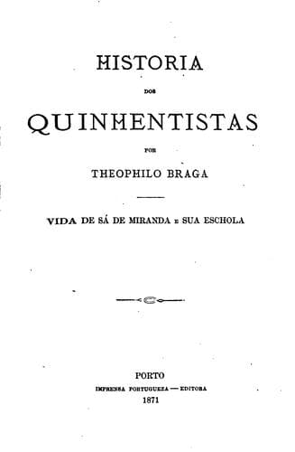 Historia dos quinhentistas