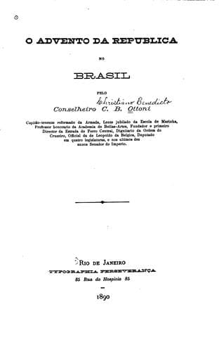 O advento da republica no Brasil
