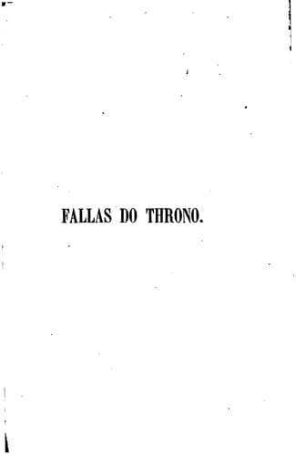 Fallas do throno desde o anno de 1823 até o anno de 1872