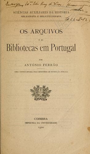 Os arquivos e as bibliotecas em Portugal