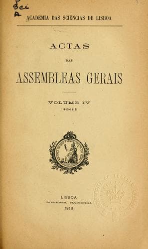 Actas das assembleias gerais.