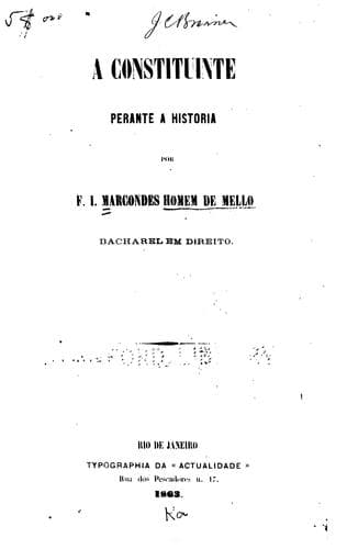 A constituinte perante a historia