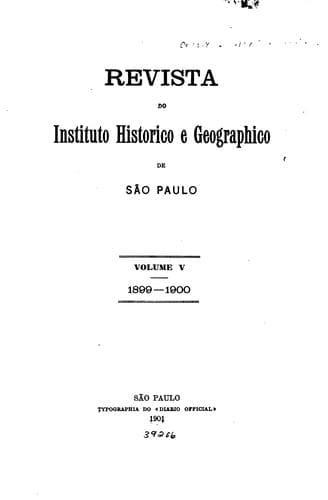 Revista do Instituto histórico e geográfico de São Paulo